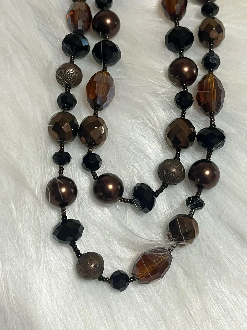 Double Strand Beaded Necklace
